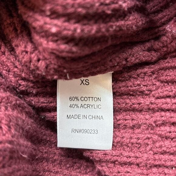 Pacsun Womens Striped Print Red Cotton Long Sleeve Pullover Sweater Top Size XS - Picture 7 of 8